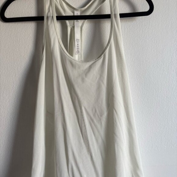 Lululemon Sz 8 White Mesh Racer Back Athletic Tank Top - Picture 5 of 7